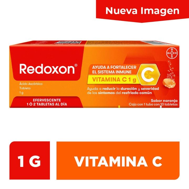 Bayer Redoxon Vitamina C Sabor Naranja con 10 pz