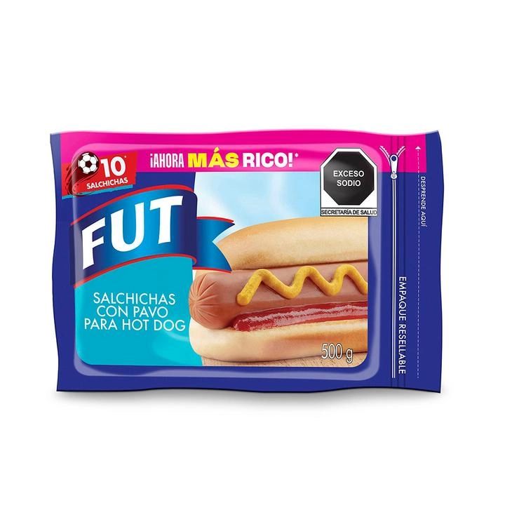 Fud Salchicha Hotdog de Pavo 500 g