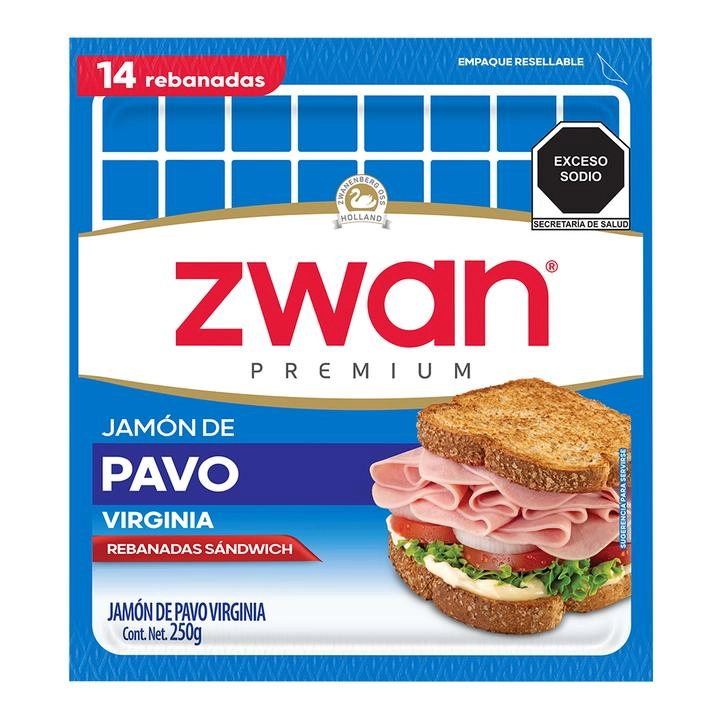 Zwan Premium Jamón de Pavo Virginia sin Gluten 250 g