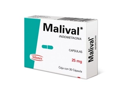 Malival 25 Mg 30 Cap Indometacina 30 Pz | HEB