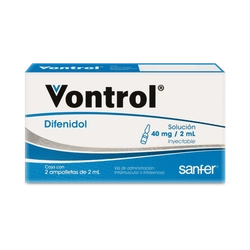 Vontrol Sol Iny 40 Mg 2 Ampo 2 Ml Difenidol 2 Pz | HEB