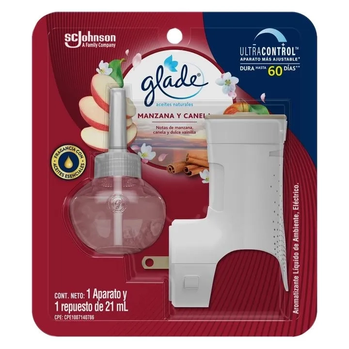 Glade Aromatizante con Aparato y Repuesto Manzana Canela 21 ml