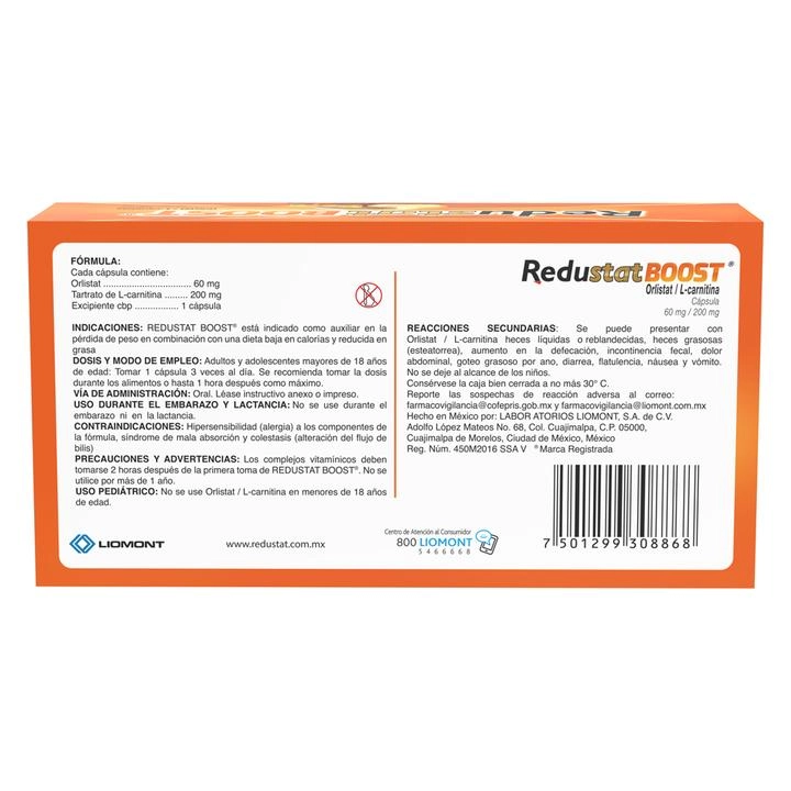 orlistat l-carnitina como se toma Review cpsulas para bajar de peso Redustat Boost Cpsulas Combinado Orlistat