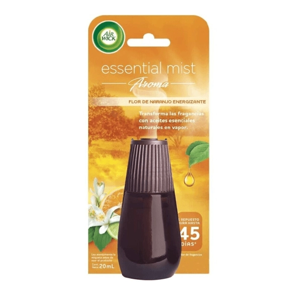 Air Wick Repuesto de Vaporizador de Fragancias Essential Mist Flor de Naranjo Energizante 20 ml 1 pz