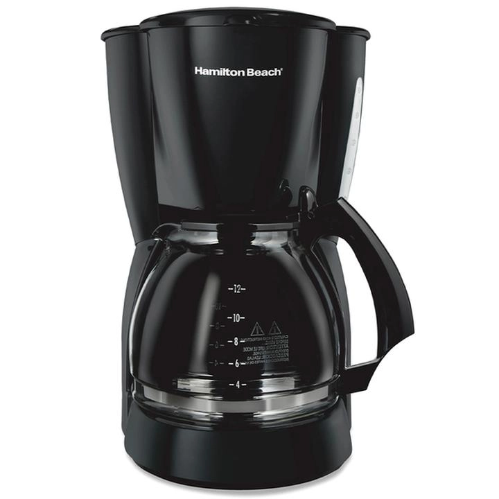 Cafetera Hamilton Beach 12 Tazas con Filtro Reutilizable 900 W Color Negra