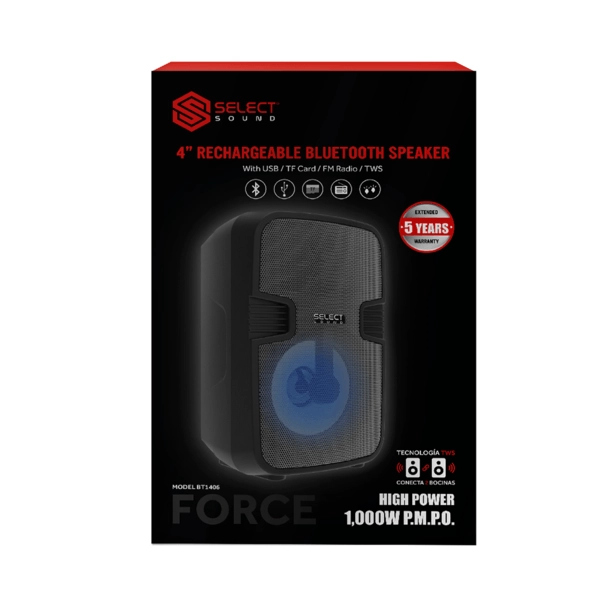Bocina Select Sound BT1406N Negro 1 Pz