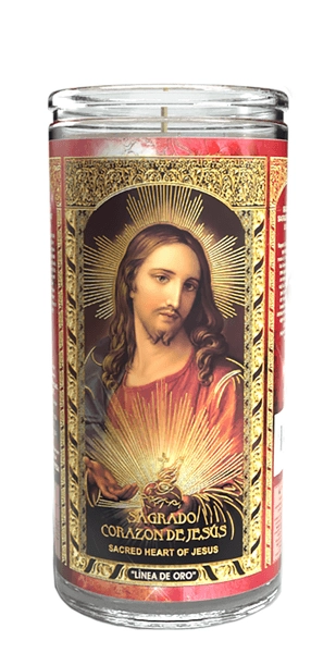 Veladora Oro 14 Dias Sagrado Corazon 1 Pz