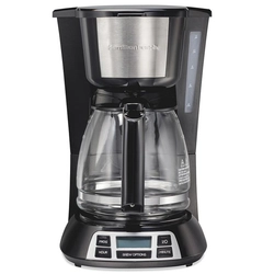 Cafetera Programable Hamilton Beach 12 Tazas con Apagado Automático Color Negro