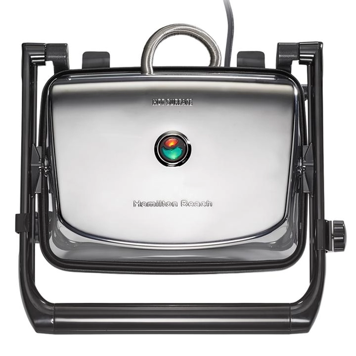 Prensa para Paninis y Sandwichera Gourmet Hamilton Beach 1400 W Color Negro