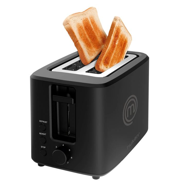 Tostador de Pan Hukën x MasterChef Negro para 2 Rebanadas XL