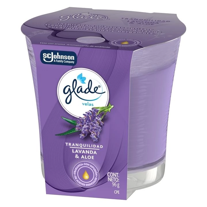 Glade Cndl Lavnder&Aloe 96gr Heb Lavanda 96gr 1 Pz