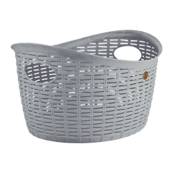 Canasta Rattan Oval Gris Luna 30000 Ml 1 Pz