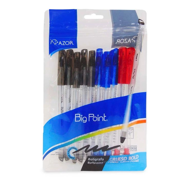 Set de Bolígrafos Big Point Multicolor con 10 pz