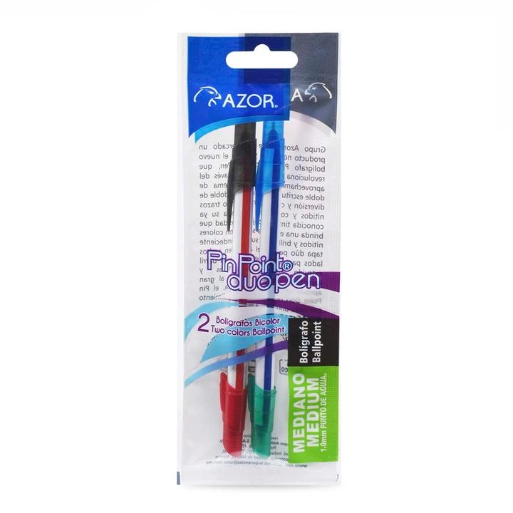 Set de Bolígrafos Pin Point Punto Mediano Bicolor con 2 pz