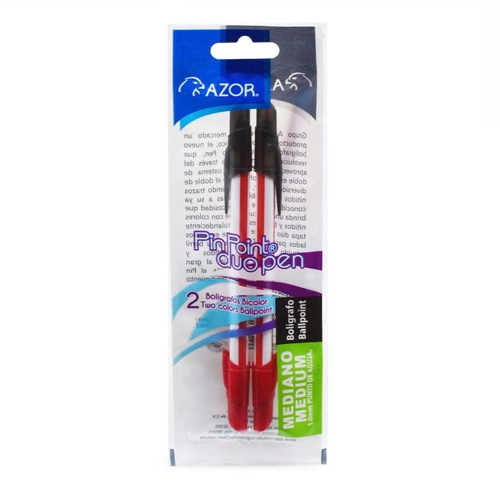 Set de Bolígrafos Pin Point Punto Mediano Bicolor con 2 pz