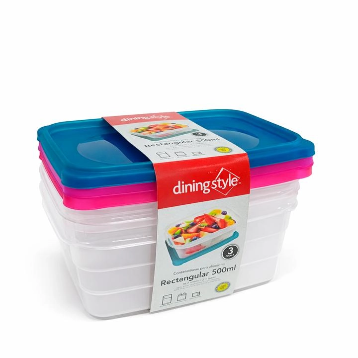 Set 3 Hermeticos Rectangulares Seal Line Varios 5 1 Pz