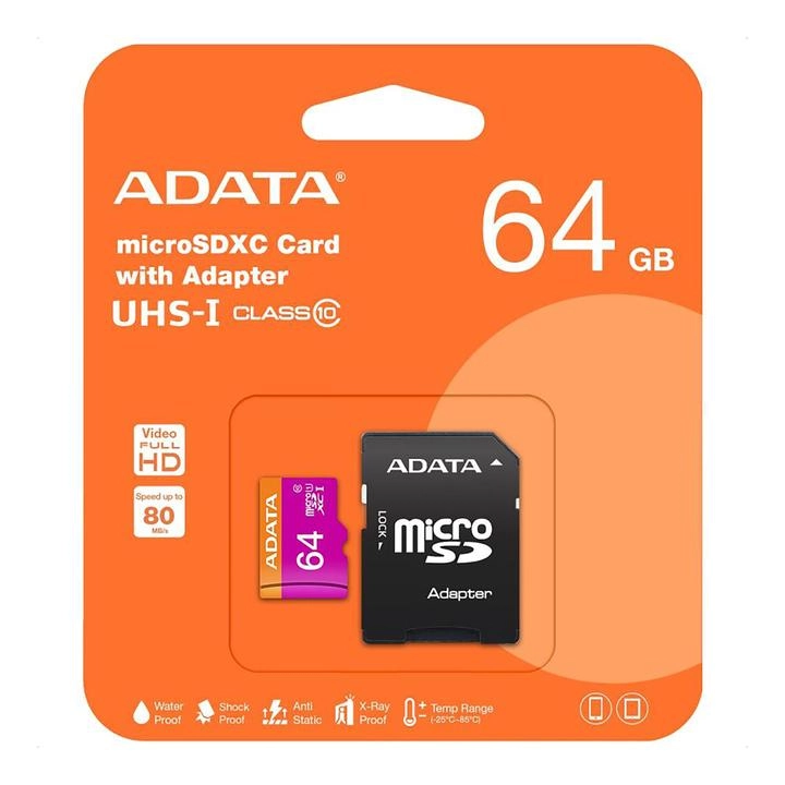 Memoria Micro Sd 64 Gb Mod Admsd 64gb C10a1 10 Pz    