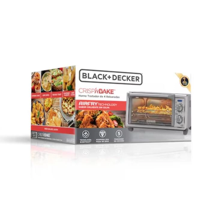 Horno Tostador Black+Decker de 4 Rebanadas TO4125-0SDLA