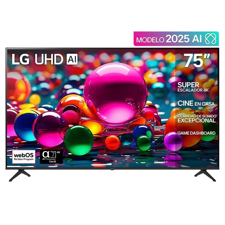 Pantalla LG 75" Smart TV 4K LED webOS 75UA7500PSA