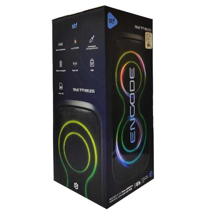 Bocina Inalámbrica Encode 4" con Luz Led Rgb