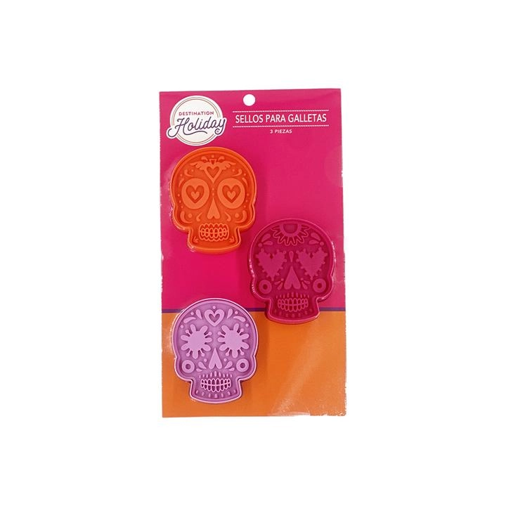 Sellos Para Galletas 3 Piezas Calaveras 1 Pz
