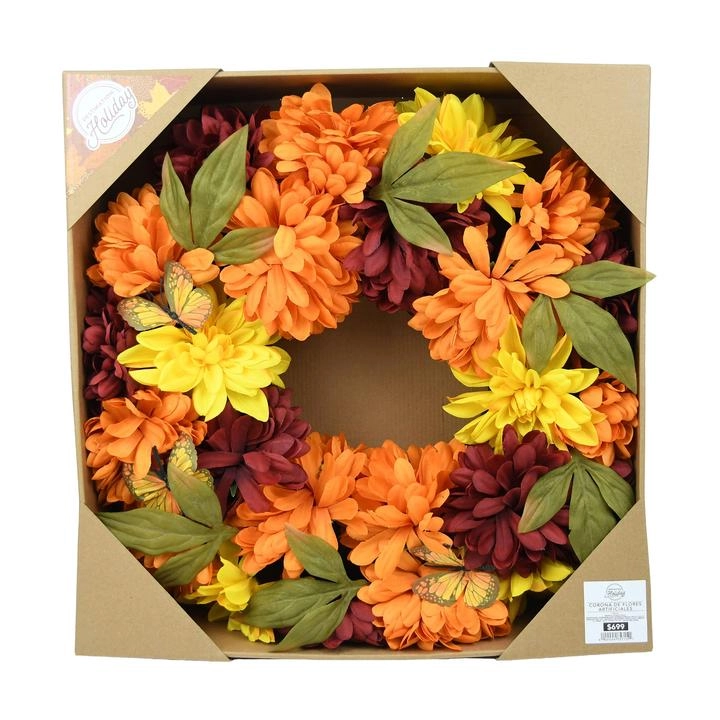 Harvest Corona de Flores Artificiales 56 Cms 1 Pz    