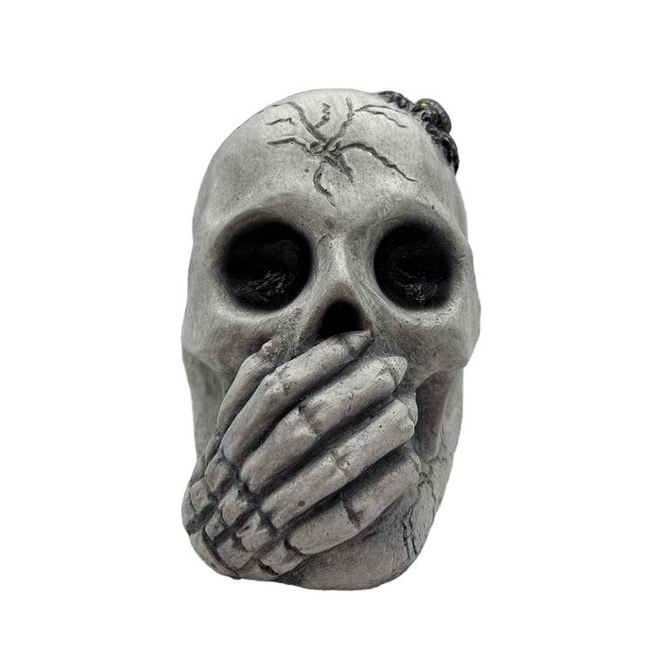 Halloween Calavera Mano en Boca Ceramica 18.5x13x1 1 Pz    