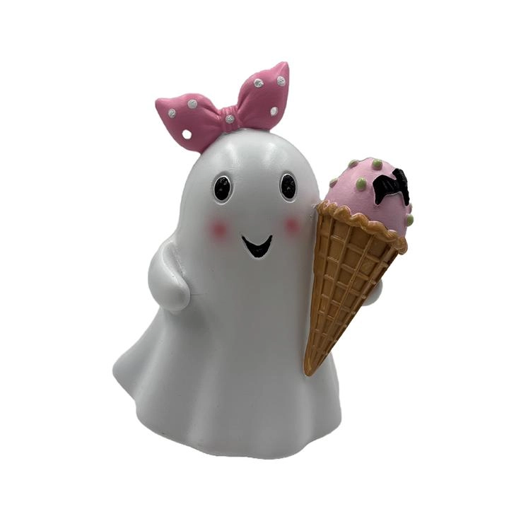 Halloween Fantasma C/Helado Y Moño 15x11.5x19.5cm 1 Pz    