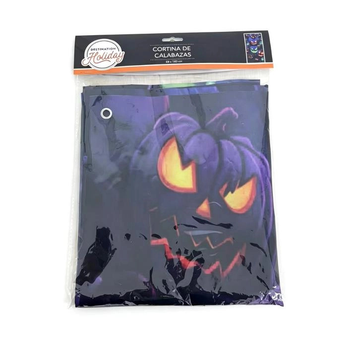 Halloween Cortina de Calabazas 88 X 180 Cms 1 Pz