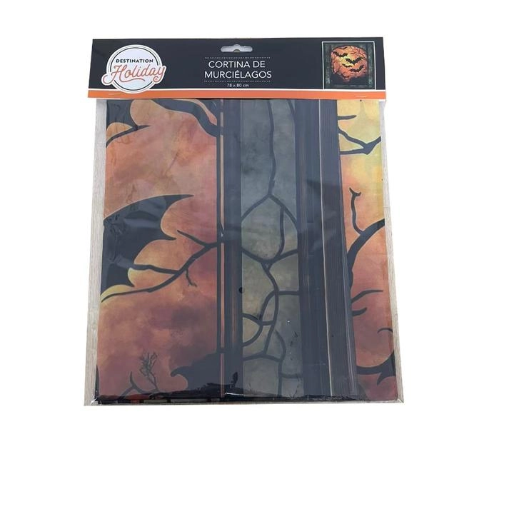 Halloween Cortina de Murcielagos 78 X 80 Cms 1 Pz