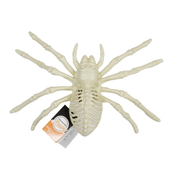 Halloween Esqueleto de Araña Blanco con Led 8 Cm 1 Pz    