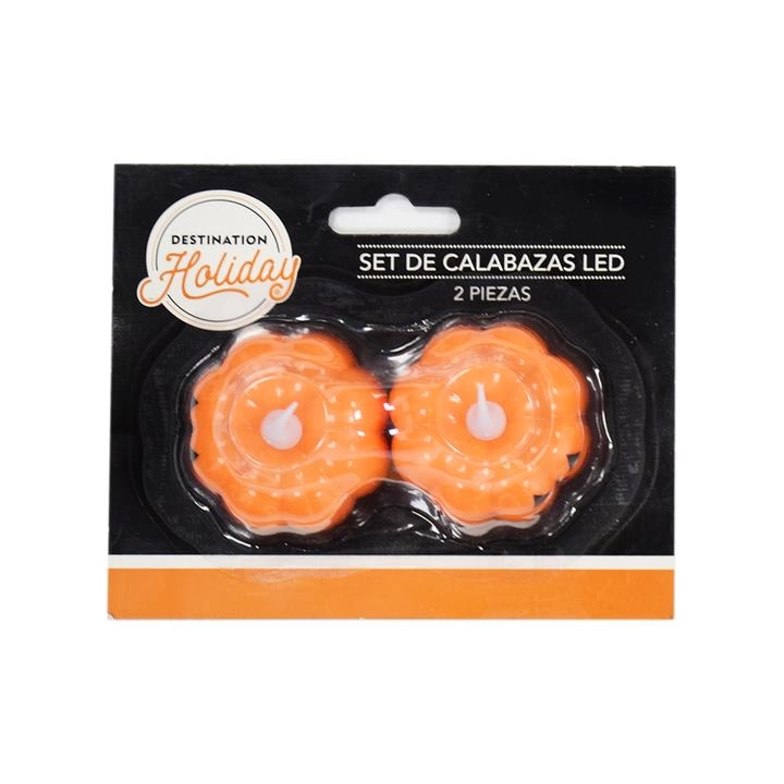 Halloween Set de Calabazas Luz Led 5 Cm 1 Pz    